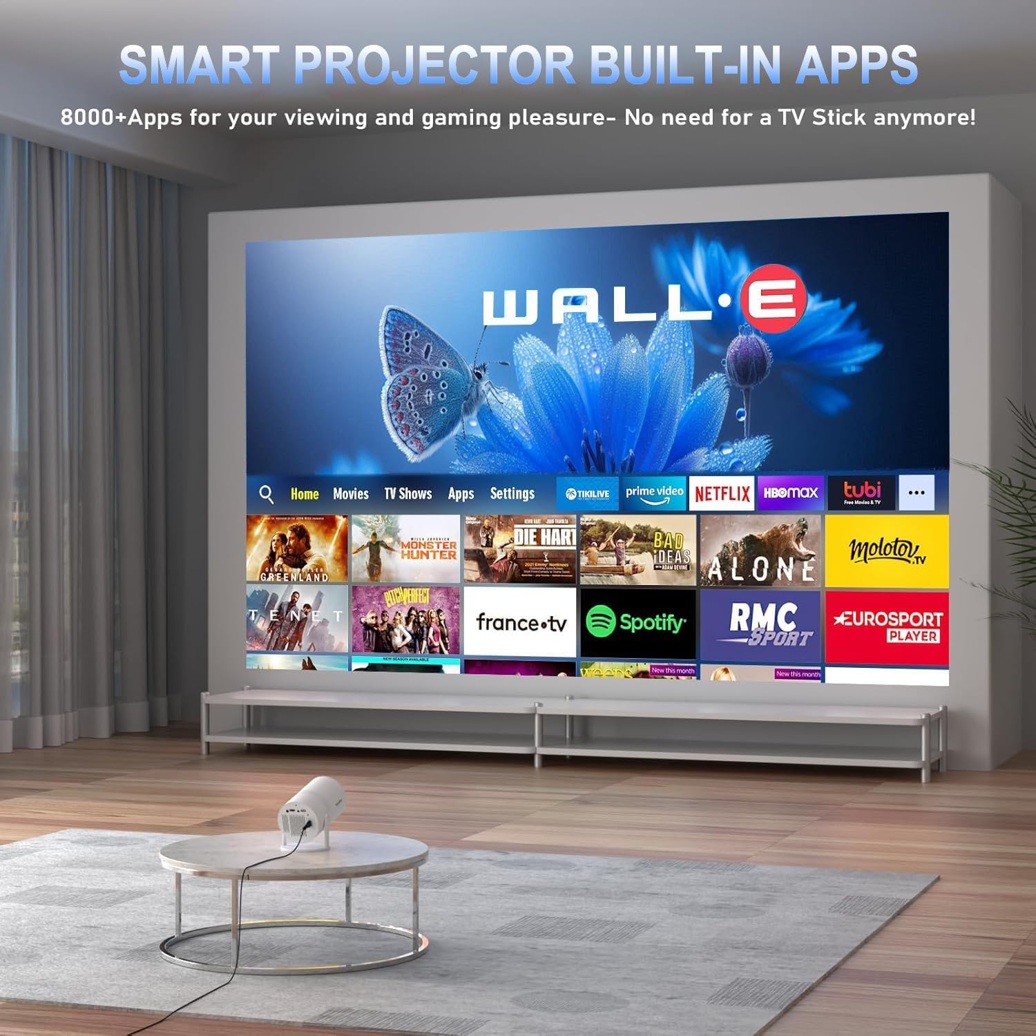 🎥 Mini Proyector Portátil Inteligente – Cine en Casa y al Aire Libre