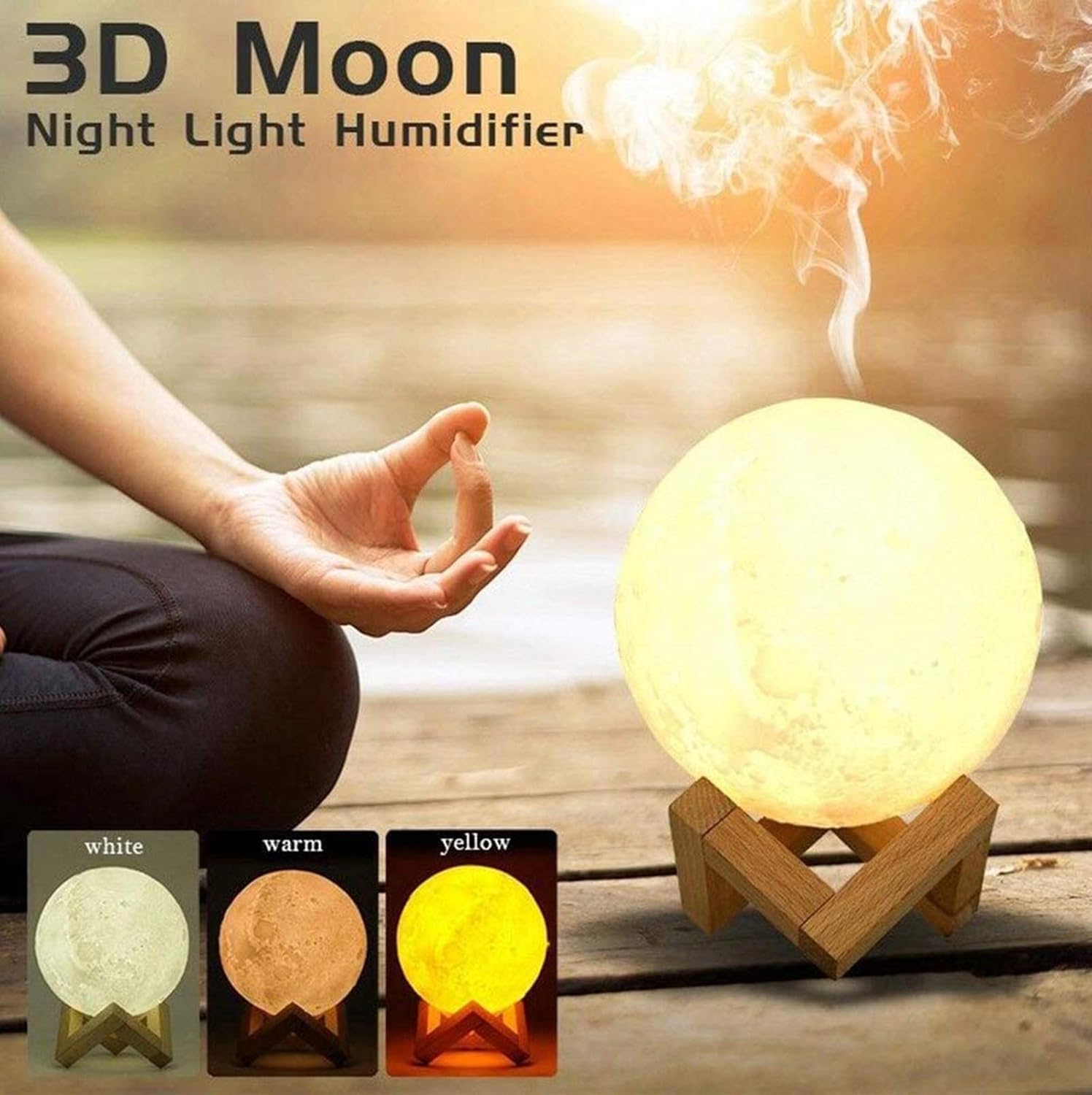 🌙✨ Luna Zen – Humidificador Aromático 3D ✨🌙